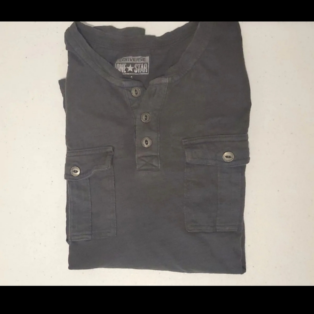 SzS converse long sleeve gray top